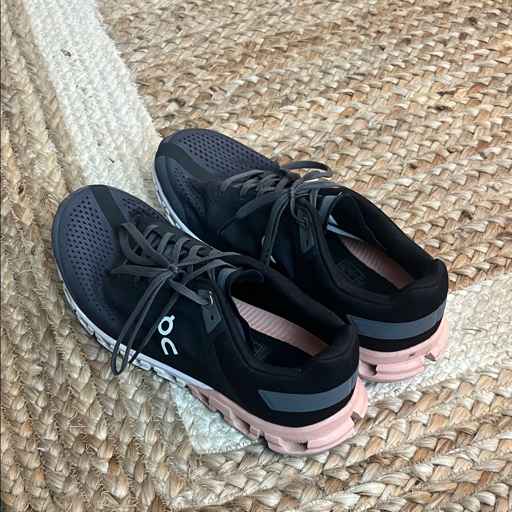 On Running Women's Black and Pink Athletic Shoes